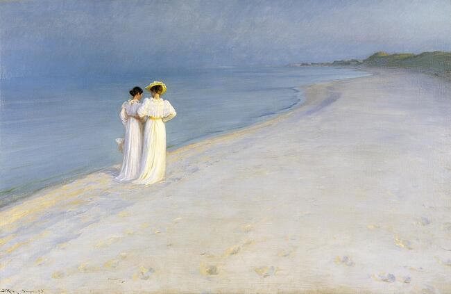 Summer Evening on Skagen's Southern Beach - P.S. Krøyer
